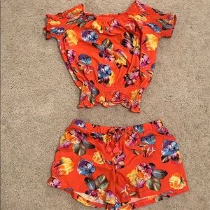 Orange tropical /2 piece